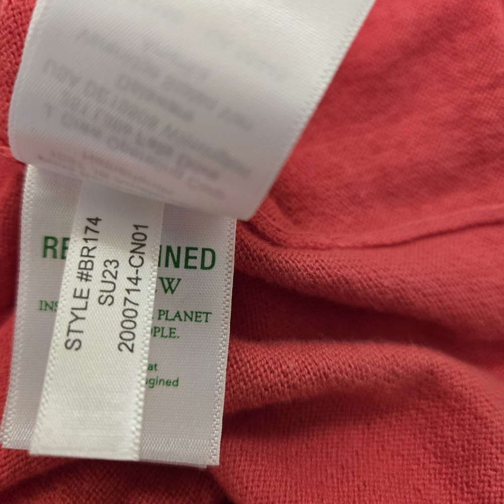 J Crew Womens Medium Coral Pink Floral Bow Puff Sleeve Knit Top Cottagecore Gran - Picture 10 of 11